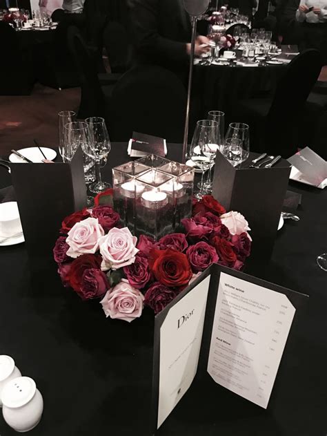 dior table arrangements.